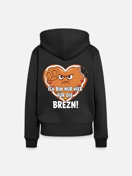 Brezn Liebhaber - Frauen Premium Bio Hoodie - Schwarz