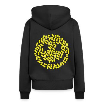 Pilules heureux - Sweat à capuche Premium bio Femme - noir - Dos - Julia (174cm)