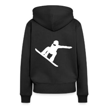 Snowboarder Wintersport - Frauen Premium Bio Hoodie - Schwarz - Hinten - Julia (174cm)