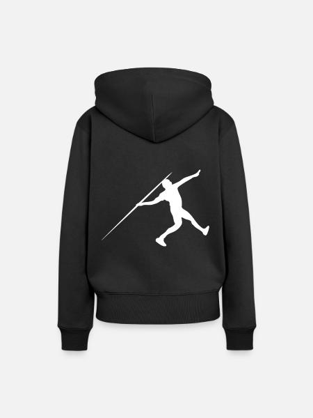 Speerwurf - Frauen Premium Bio Hoodie - Schwarz