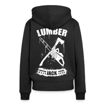 Lumberjack - Women’s Premium Organic Hoodie - black - Back - Julia (174cm)