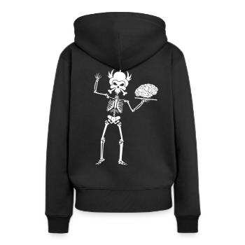 squelette - Sweat à capuche Premium bio Femme - noir - Dos - Julia (174cm)
