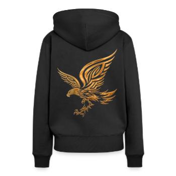 Tribal Eagle - Sweat à capuche Premium bio Femme - noir - Dos - Julia (174cm)