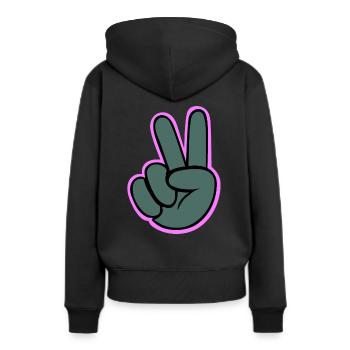 Victory Hand - Women’s Premium Organic Hoodie - black - Back - Julia (174cm)