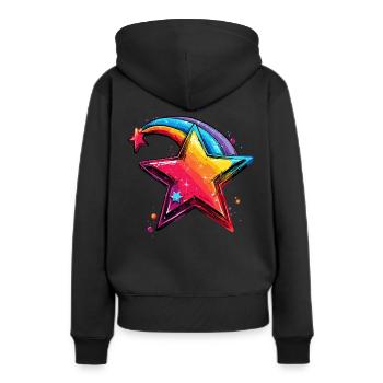 Stern magic superstar - Women’s Premium Organic Hoodie - black - Back - Julia (174cm)