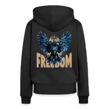 Freedom Eagle free as a bird - Women’s Premium Organic Hoodie - black - Back - Julia (174cm)