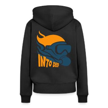 tauchen into deep scuba taucher tauchschule - Frauen Premium Bio Hoodie - Schwarz - Hinten - Julia (174cm)