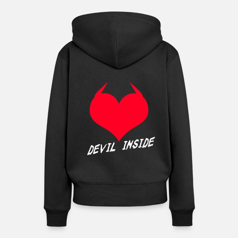 Devil Inside Heart - Women’s Premium Organic Hoodie - black