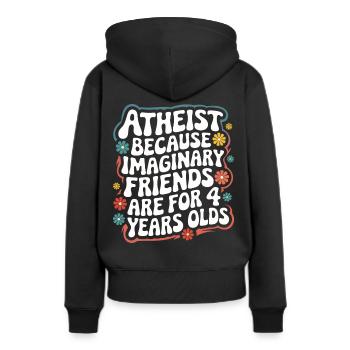 Atheismus Atheist Anti-Religion Agnostiker - Frauen Premium Bio Hoodie - Schwarz - Hinten - Julia (174cm)