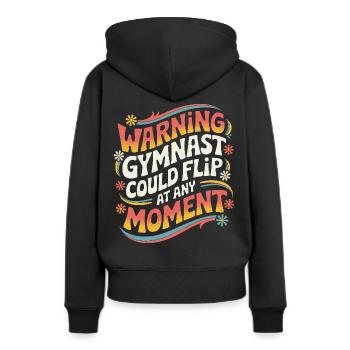Turnen Turner Gymnastik - Frauen Premium Bio Hoodie - Schwarz - Hinten - Julia (174cm)