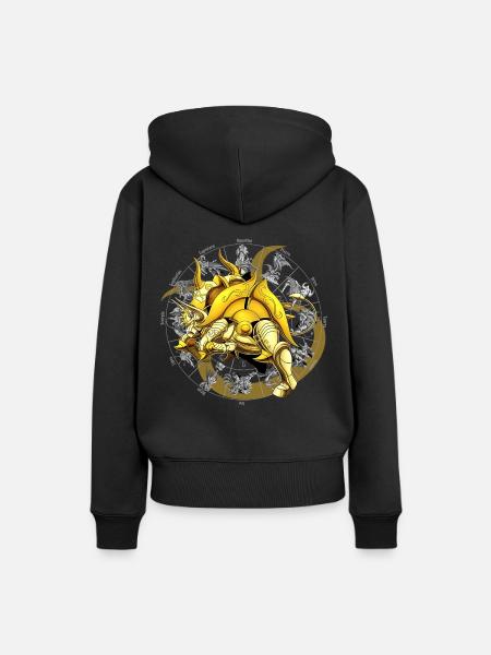 Taurus Zodiac Göttliche Rüstung - Frauen Premium Bio Hoodie - Schwarz