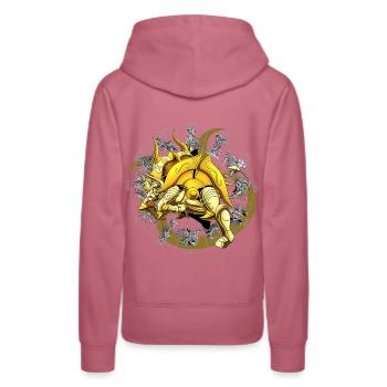 Taurus Zodiac Divine Armor - Women’s Premium Organic Hoodie - mauve - Back - Isabella (175cm)