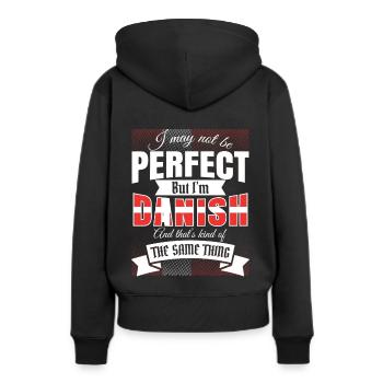 Danois Danois Danois Idée de cadeau Drôle blague - Sweat à capuche Premium bio Femme - noir - Dos - Julia (174cm)