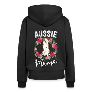 Australische Mutter Australian Shepherd Gift Dog Lover - Frauen Premium Bio Hoodie - Schwarz - Hinten - Julia (174cm)