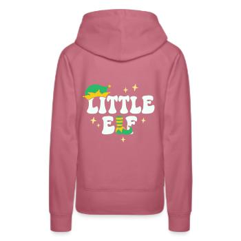 Kleine Elfe passende Familie Weihnachten Baby Bruder - Frauen Premium Bio Hoodie - Malve - Hinten - Isabella (175cm)