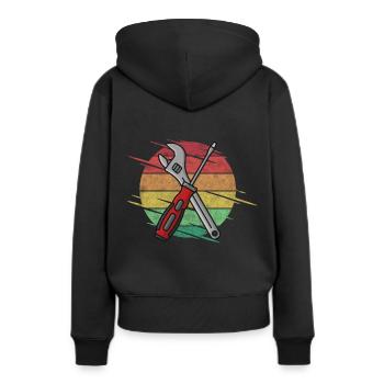 Tournevis à clé à outils - Sweat à capuche Premium bio Femme - noir - Dos - Julia (174cm)