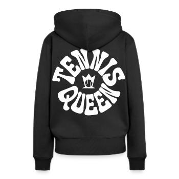 TennisQueen Joueur de tennis - Sweat à capuche Premium bio Femme - noir - Dos - Julia (174cm)