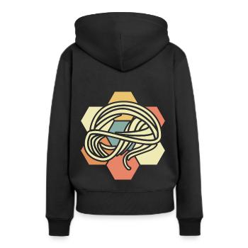 Spaghetti nouilles - Sweat à capuche Premium bio Femme - noir - Dos - Julia (174cm)