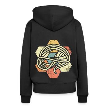 Spaghetti - Sweat à capuche Premium bio Femme - noir - Dos - Julia (174cm)
