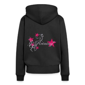Reining Tribal Froral Stars - Women’s Premium Organic Hoodie - black - Back - Julia (174cm)