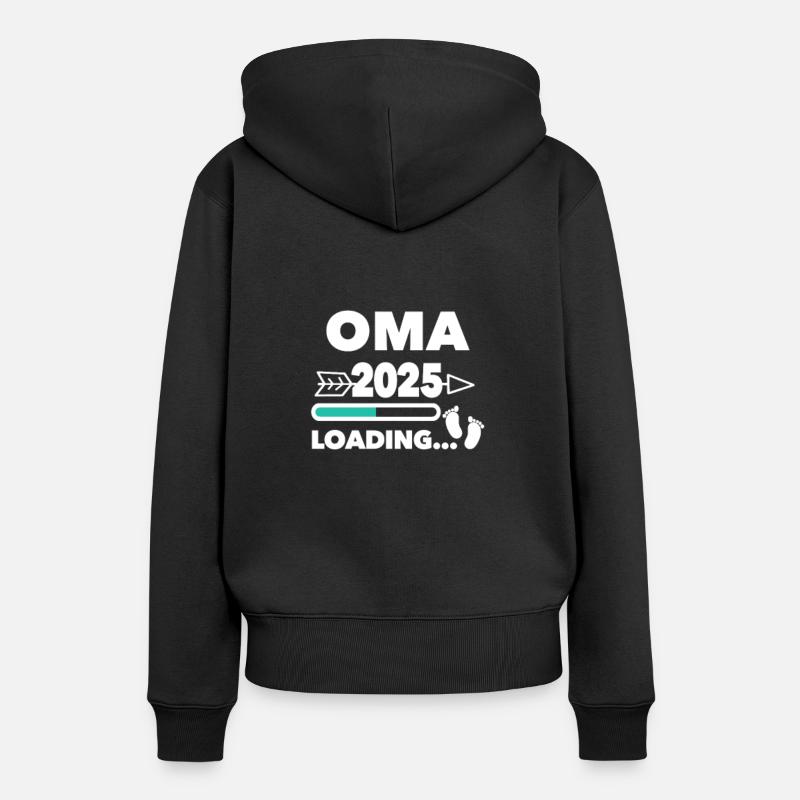 Mamie 2025 - Sweat à capuche Premium bio Femme - noir