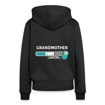 Grandmother 2025 - Frauen Premium Bio Hoodie - Schwarz - Hinten - Julia (174cm)