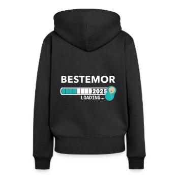 Bestemor 2025 - Sweat à capuche Premium bio Femme - noir - Dos - Julia (174cm)