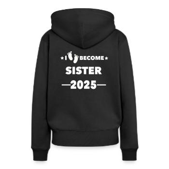 Je deviens Sœur 2025 - Sweat à capuche Premium bio Femme - noir - Dos - Julia (174cm)