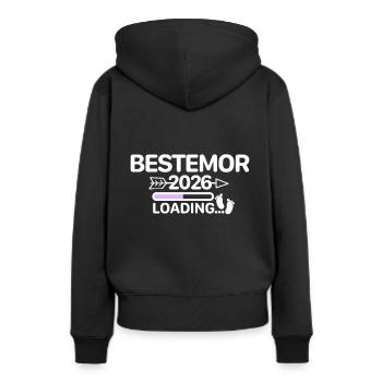 Bestemor 2026 Baby Feet - Women’s Premium Organic Hoodie - black - Back - Julia (174cm)