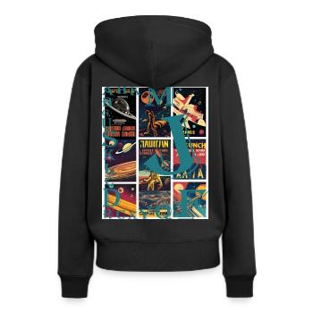 Cinema Line 2 - Women’s Premium Organic Hoodie - black - Back - Julia (174cm)