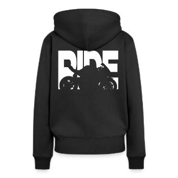 Superbike Rennmotorrad Ride Fahren - Frauen Premium Bio Hoodie - Schwarz - Hinten - Julia (174cm)