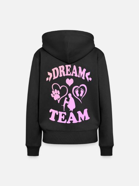 Dream team - Frauen Premium Bio Hoodie - Schwarz
