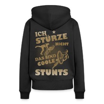 Je ne vais pas déverser le vélo - Sweat à capuche Premium bio Femme - noir - Dos - Julia (174cm)