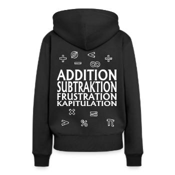 Mathématiques - Sweat à capuche Premium bio Femme - noir - Dos - Julia (174cm)