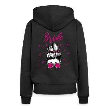 Braut - Frauen Premium Bio Hoodie - Schwarz - Hinten - Julia (174cm)