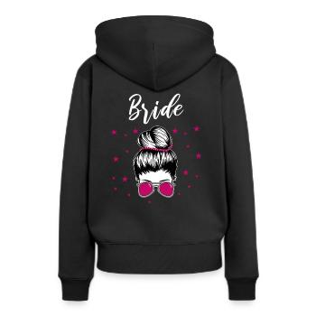Braut Junggesellinnenabschied - Frauen Premium Bio Hoodie - Schwarz - Hinten - Julia (174cm)