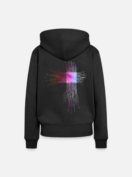 Programmierer CPU Motiv - Frauen Premium Bio Hoodie - Schwarz