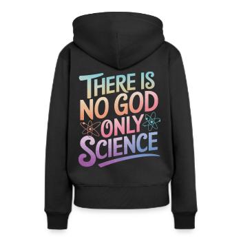 Atheismus Atheist Anti-Religion Agnostiker - Frauen Premium Bio Hoodie - Schwarz - Hinten - Julia (174cm)