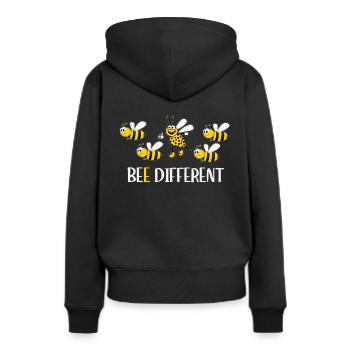 Be different - be different - Bee Fun sweet - Women’s Premium Organic Hoodie - black - Back - Julia (174cm)