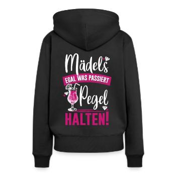 Junggesellinnen Abschied Braut Mädels Party Humor - Frauen Premium Bio Hoodie - Schwarz - Hinten - Julia (174cm)