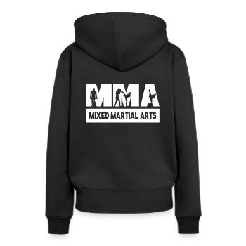 MMA Arts Martiaux Muay Thai Boxe Karaté Arts Martiaux - Sweat à capuche Premium bio Femme - noir - Dos - Julia (174cm)