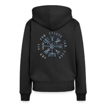 Vegvisir - Viking Compass Gift Best-seller - Sweat à capuche Premium bio Femme - noir - Dos - Julia (174cm)