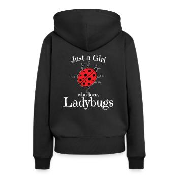 Ladybug Girl Lucky Charm Love Gift - Women’s Premium Organic Hoodie - black - Back - Julia (174cm)
