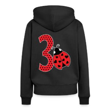 Ladybug 3rd birthday 3rd wedding anniversary gift - Women’s Premium Organic Hoodie - black - Back - Julia (174cm)