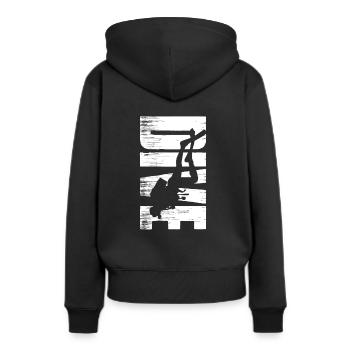 Dive Tauchen Taucher Meer Tiefe Ozean Geschenk - Frauen Premium Bio Hoodie - Schwarz - Hinten - Julia (174cm)