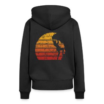 Cercle d'escalade - Sweat à capuche Premium bio Femme - noir - Dos - Julia (174cm)