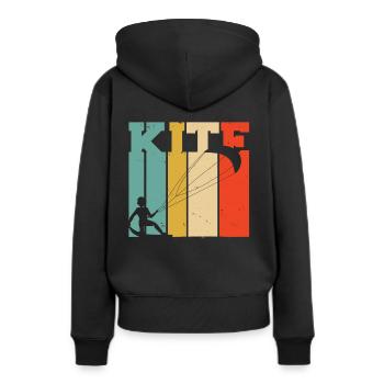Kite kiting kitesurfing board kiter surfing gift - Women’s Premium Organic Hoodie - black - Back - Julia (174cm)