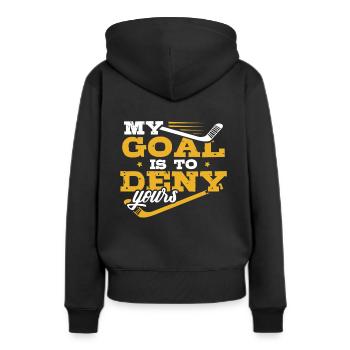 Gardien de but gardien de hockey gardien de but cadeau de gardien - Sweat à capuche Premium bio Femme - noir - Dos - Julia (174cm)