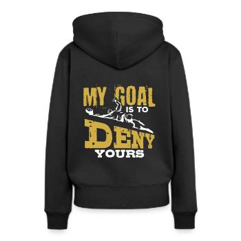Gardien de but de football But de gardien de but de gardien de but de football - Sweat à capuche Premium bio Femme - noir - Dos - Julia (174cm)