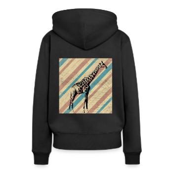 Safari - Sweat à capuche Premium bio Femme - noir - Dos - Julia (174cm)